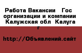 Работа Вакансии - Гос. организации и компании. Калужская обл.,Калуга г.